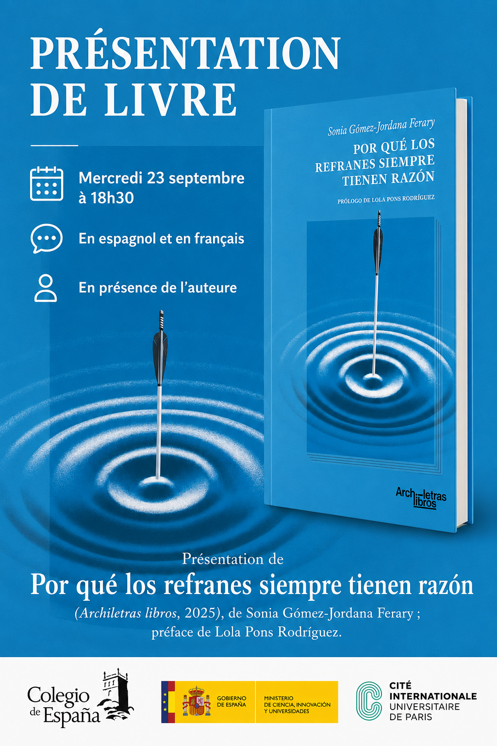 Presentation du livre Por qué los refranes siempre tienen razón
