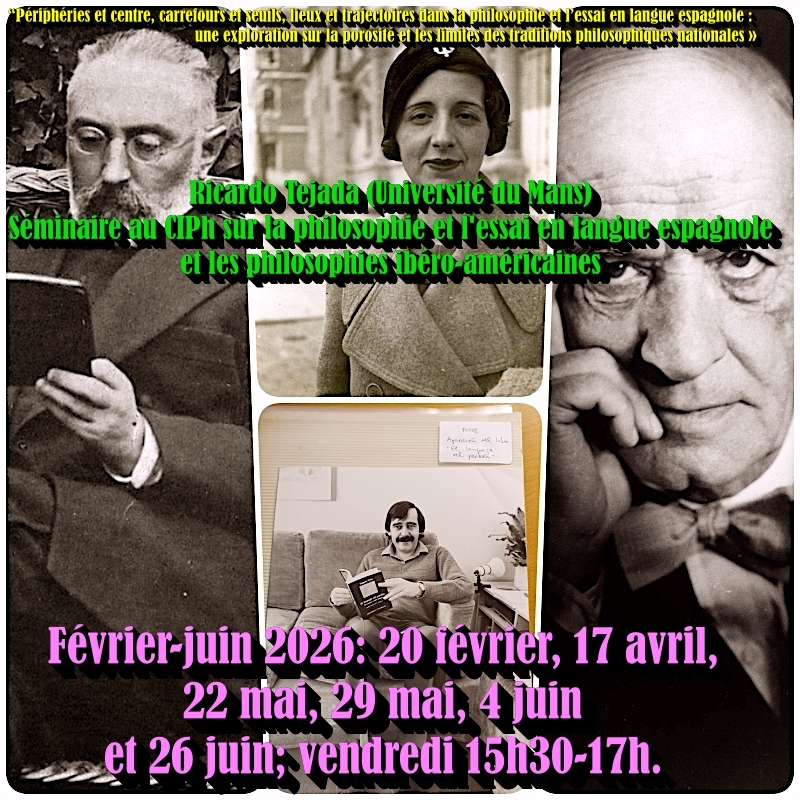 Conférence de Benito Pelegrín sur Gracián dans le cadre du séminaire de Tejada au CIPh sur les philosophies en espagnol